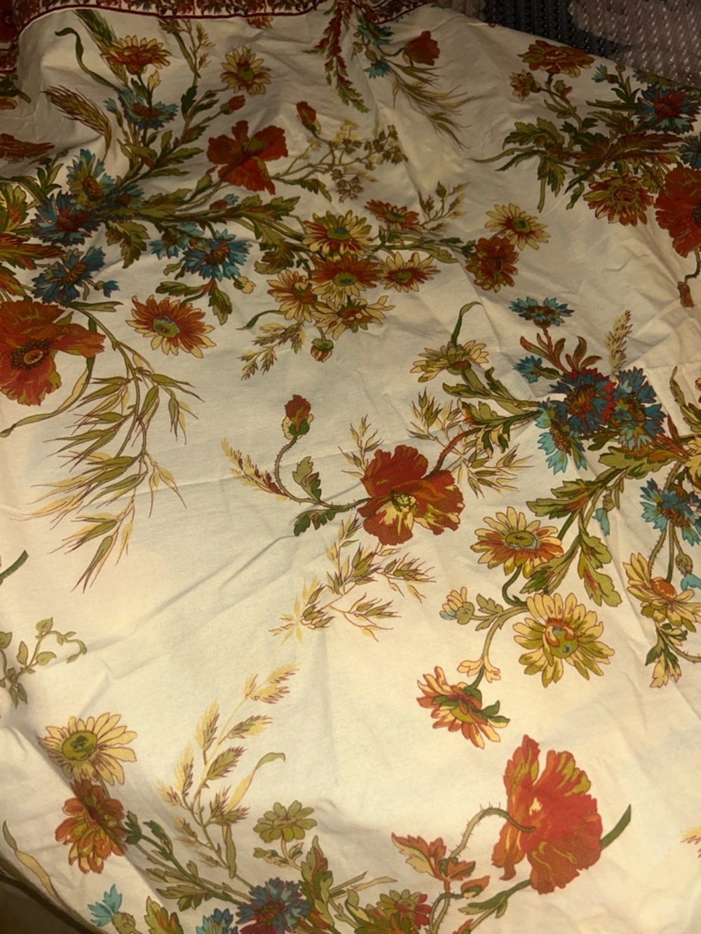 🖤 April Cornell floral cotton tablecloth